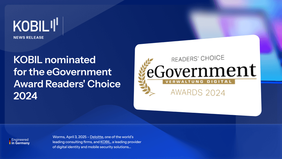KOBIL nominated for the eGovernment Award Readers' Choice 2024